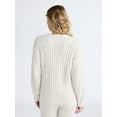 thumbnail image 3 of Joyspun Women's Sleepwear Ribbed Crewneck Top with Long Sleeves, Sizes XS-3X, 3 of 5