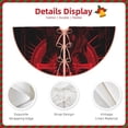 thumbnail image 3 of Daiia Red Gothic Skeleton Throne Drawing Merry Christmas Tree Skirt , Xmas Large Lace-up Tree Skirt, Santa Snowflakes Rustic Home Decorations New Year Party Farmhouse Decor-30", 3 of 6