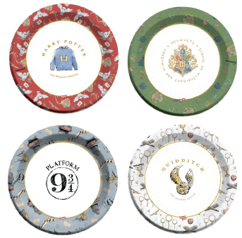 Glad Harry Potter Halloween Round Paper Plates Mixed Pack Images 8.5in 32ct