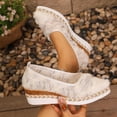 thumbnail image 2 of Gealkoca Women's Lace Wedge Heels Shoes Dressy Pointed Toe Shoes Mesh Breathable Closed Toe Shoes Comfortable Shoes Dressy Slip On Casual Shoes, 2 of 8