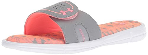 orange under armour slides