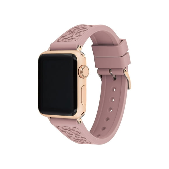 Correa de caucho rosa para Apple Watch Coach de 38 mm, 40 mm y 41 mm