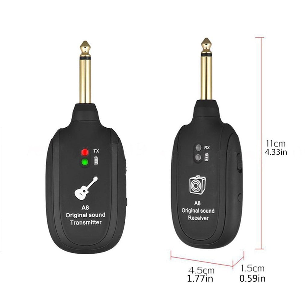 RIWPKFH Guitar Wireless Transmission System Electric Guitar Wireless Pickup Wireless Transceiver A8 Guitar Wireless Receiver