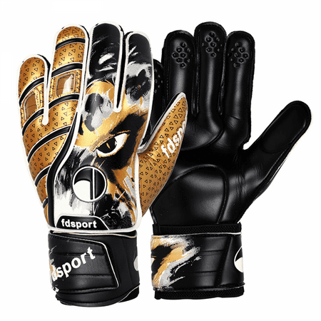 Gonex GK Goalie Gloves With Fingersave Spines | Pro-Level Soccer Goalkeeper Gloves | Roll Cut Finger Protection | Superior Grip | Blue Adult Size 8 | Buy Now With Express International Delivery