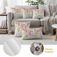thumbnail image 6 of Happy Easter Outdoor Waterproof Pillow Covers, Spring Colorful Eggs Butterfly Plaid Checkered Decorative Square Throw Pillowcase Sofa Cushion Sham for Patio/Couch/Chair, 24"x24" 2 Pack, 6 of 8