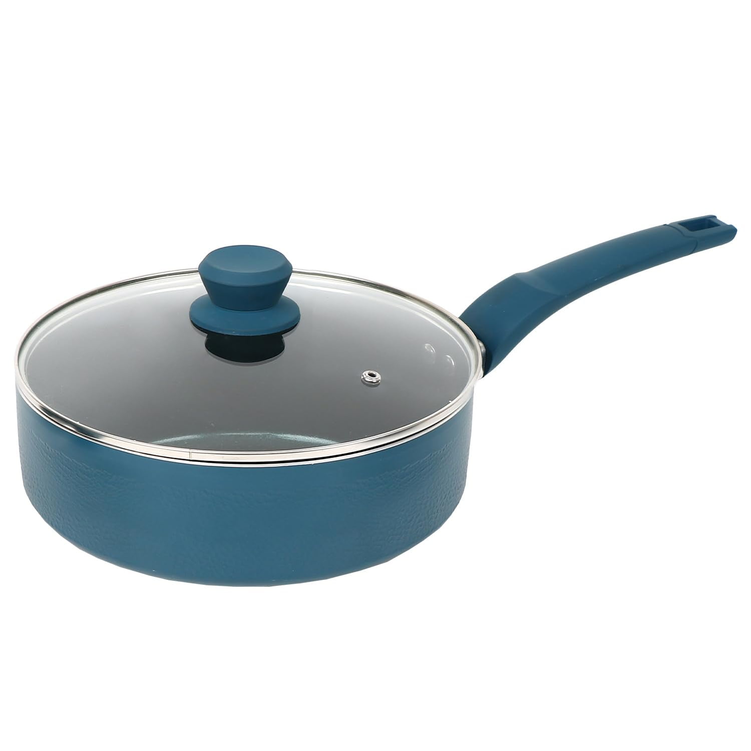 PRIME CUISINE 10.5" Saute Pan with Lid, Non-Stick Blue Diamond Coating, Induction Safe, Soft Touch Handle, 10.5 Inch Frying Pan for Cooking, Dishwasher Safe