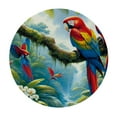 thumbnail image 2 of GOSMITH Parrots Sea Beach Hawaiian Palm Tree Banana Leaf Flowers Modern Hawaiian Summer Tropical Island Leaves with Hibiscus Flowers Table Cover White, 2 of 7