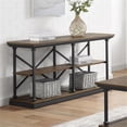 thumbnail image 4 of Furniture of America Drewden Transitional Wood 2-Shelf Console Table in Dark Oak, 4 of 6