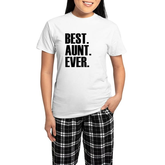 CafePress - Best Aunt Ever Pajamas - Women's Short Sleeve Print T-Shirt and Pants Light Cotton Pajama Set