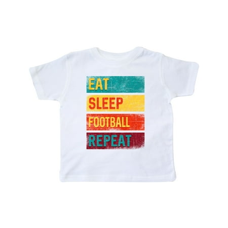 

Inktastic Football Sports Eat Sleep Football Repeat Gift Toddler Boy or Toddler Girl T-Shirt