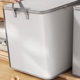 thumbnail image 6 of Bizhua Clothes Storage Box Gray Mhoundstooth Storage Bag Large Capacity Folding Clothes Portable Wardrobe Sorting Clothes Storage Box with Reinforced Handle Zipper, 6 of 9