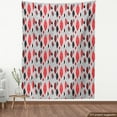 thumbnail image 3 of Ambesonne Mid Century Fabric by the Yard Upholstery, Abstract Oval Leaf, 1 Yard, Red Black Pale Grey, 3 of 4
