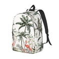 thumbnail image 2 of Balery Flamingo Palm Trees Vintage Canvas Backpack for Men and Women - Large Capacity, Durable Travel Laptop Bag for School, Work, Hiking, and Outdoor Activities, 2 of 7