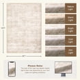 thumbnail image 2 of 8x10 Area Rugs for Living Room: Washable Rug Soft Vintage Boho Carpet Indoor Floor Non-Slip Stain Resistant Floral Large Carpets for Bedroom Dining Room Farmhouse Nursery Home Office Beige, 2 of 18