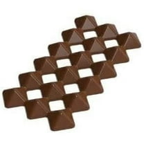 Greyas CM 3830 Clear Polycarbonate Chocolate Mold Candy Mould with 3 Connected-Pyramid Cavities, Each 70mm x 136.6mm x 12mm High