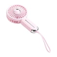 thumbnail image 2 of Upgraded Portable Handheld Fan, USB Rechargeable Mini Personal Fan, Compact Quiet Desk Fan, 5 Adjustable Speeds for Travel Office, 6.02"x2.79" Pink, 2 of 6