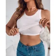 thumbnail image 6 of CHICME Womens Built in Bras Tank Tops Sleeveless Casual Shirts Racerback Ribbed Tank Top White-S, 6 of 8