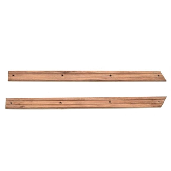 Boat Teakwood Trim Pieces | 24 1/8 x 1 5/8 Inch Natural (Set of 2)