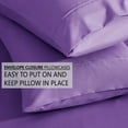 thumbnail image 5 of American Home Collection Brushed Microfiber Sheet Set, Deep Pocket Extra Soft Sheets & Pillowcases Set, 4 Pieces, King, Purple, 5 of 7