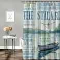 thumbnail image 2 of Orinice  Lake Time Shower Curtain Lake Words Bathroom Shower Curtain Durable Oxford Fabric Bath Curtain for Kitchen Window Curtain, 69x72, 2 of 7