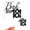 thumbnail image 2 of Cake Topper Varpotle Brush I'm 18 Black Glitter para cumpleaños número 18, 2 of 6