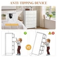 thumbnail image 2 of Ktaxon Large 5 Drawer Dresser Solid Wood Chest of Drawers with Soft Close Slides Storage Cabinet for Bedroom Living Room Entryway White, 2 of 10