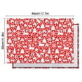 thumbnail image 5 of Red Christmas Deer and Gift Pattern Summer Placemats Table Placemats Set Of 6-Linen Kitchen Washable Placemats Table Mats 11.8"x17.7" Non-Slip Heat Resistant, 5 of 5