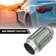 thumbnail image 2 of Unique Bargains 2.5"x6" Car Exhaust Flexible Pipe Tubing Universal Exhaust Joint Stainless Steel Silver Tone, 2 of 6