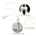 thumbnail image 3 of 15 Pairs Curtain Tiebacks Window Curtain Tiebacks Decorative Tassels Curtain Tiebacks Curtain Tiebacks Rope with Tassels for Home Window Curtain Office Decoration-Off white, 3 of 5