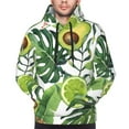 thumbnail image 4 of Bingfone Watercolor Green Tropical Men'S Drawstring Hoodie Long Sleeve Pocket Sweatshirts-3x-Large, 4 of 9
