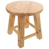 DEEPCRAFF 1Set Indoor Small Round Stool Solid Wood Entryway Shoe Changing Stool for Adults 25.50X25.00X25.00In