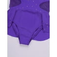 thumbnail image 7 of iEFiEL Girls Cutout Back Ballet Dance Leotard Sparkly Rhinestone Dancewear Purple 10, 7 of 7