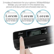 Portable Scanner A4 Document Handheld Scanner 900DPI JPG PDF Formate for Business Picture, Black