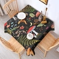 thumbnail image 2 of Red Mushroom Fern Black Pattern Square Tablecloth,Waterproof Square Table Cover,Wipeable Spillproof Washable Table Cover for Home Kitchen Party Decor 60"x60"(152x152cm), 2 of 6
