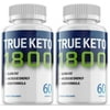 True Keto 1800 - Keto Supplement for Weight Loss - Energy & Focus Boosting Dietary Supplements for Weight Management & Metabolism - Advanced Fat Burn Raspberry Ketones Pills -120 Capsules (2 Pack)
