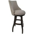 thumbnail image 2 of Swivel Wood Bar Stool Extra Tall 34" - Basin Beige - Dark Walnut, 2 of 2