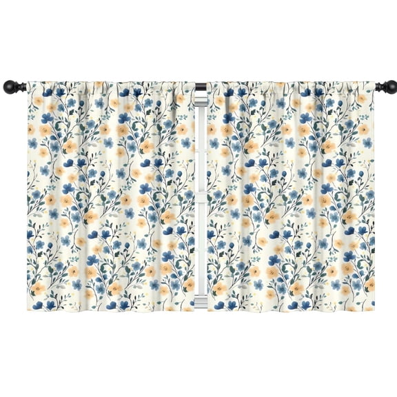 Blackout Kids Curtains,Pioneer Flower Floral Print Pattern Childrens Insulated Curtains Set Of 2,Bedroom Essentials,Toddler Room Decor 42"x54"