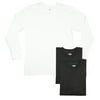 Men's 3-Pack Thermal Crew Neck Tops Black and White - 2XL