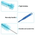 thumbnail image 4 of Cepillo para botellas de agua Uxcell, 2 piezas de 15.4'' cepillo limpiador para boca de botella pequeña (azul), 4 of 7