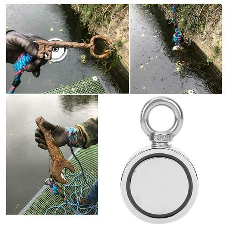 

Tebru Lifting Magnet Ring Magnetic Salvage Ring Waterproof Double Side Neodymium Magnet for Fishing Lifting Magnetic Salvage Ring