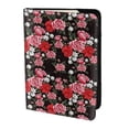 thumbnail image 2 of Rateoe Rose Flowers Pattern Passport Holder Wallet Leather Mulit-purpose Travel Wallet Credit Cards Case ,Passport Cover for Women Men-6.5 in, 2 of 5