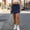 Navy, variant on Women's Shorts Plus Size with Deep Pockets Drawstring Waist Skort With Built-In Shorts Hidden Pockets Casual Shorts