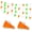 Green White & Orange, variant on 100 Feet 60 Pcs Blue White & Dark Blue Pennant Banner Triangle DIY Flag, Bunting Streamers Decor for Grand Opening, Birthday, Wedding Celebration