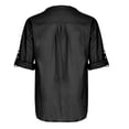 thumbnail image 4 of Fesfesfes Blouse Shirt for Men Button Trend Casual Shirts Cotton Linen Shirts Long Sleeve Shirts On Sale, 4 of 7
