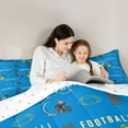 thumbnail image 5 of Homewish Rugby Gamer Full Size Comforter Sets,Football Sports Game Bedding Comforter Set,Yellow Blue Black Bedding Sets For Kids,Super Cozy Room Decor Reversible,3 Pieces, 5 of 8