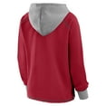 thumbnail image 3 of Women's Logo Athletic Scarlet San Francisco 49ers Boom Fleece Pullover V-Neck Hoodie, 3 of 3