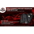 thumbnail image 2 of Coolant Recovery Tank with Degas Bottle Cap - Fits Ford F250, F350 Super Duty, Excursion 6.0L Powerstroke, 6.8L, 5.4L - Replaces 6C3Z-8A080-B, 3C3Z8A080AE, 603-217, 9C3Z8101B - Antifreeze Reservoir, 2 of 9