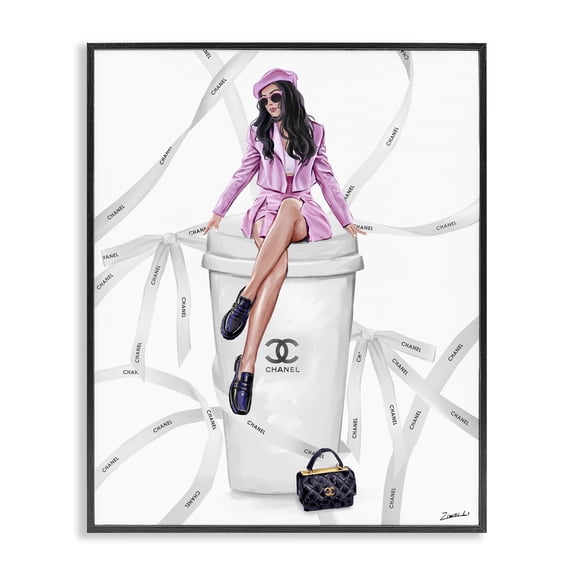 Stupell Industries Contemporary Black Framed Giclee Art, 11 x 14, by Ziwei Li
