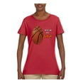 thumbnail image 2 of Wild Bobby, Basketball Fingerprint It's In My DNA, Sports, Women Graphic Tee, Red, X-Large, 2 of 5