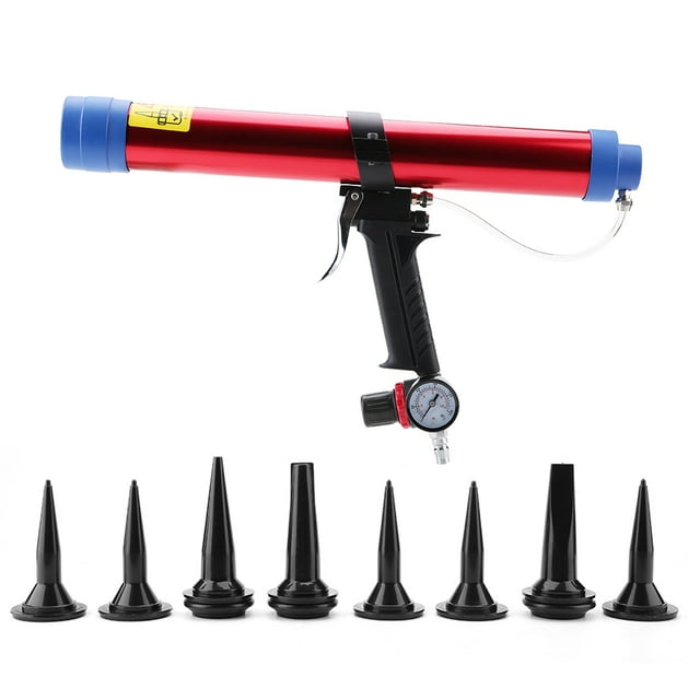 Pistola de aire para cartucho de pistola de calafateo sellador de pegamento de vidrio neumático de 300 ~ 600ML
